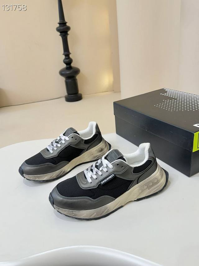 Dsquared2 Size: 39-44. Size 45 can be customized. 2025Ss Dsquared2 Sprinter Snea