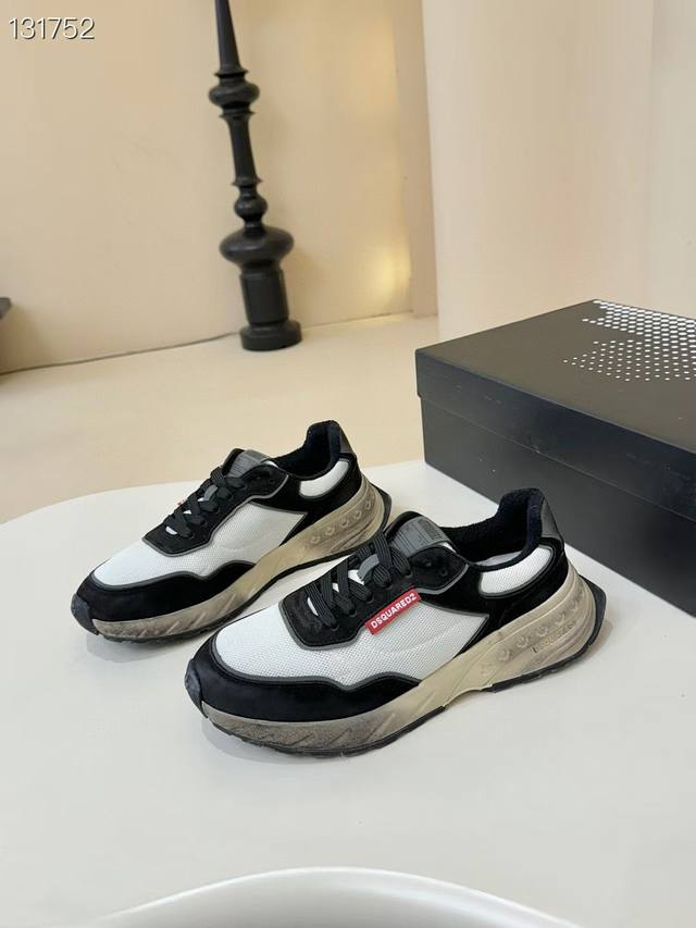 Dsquared2 Size: 39-44. Size 45 can be customized. 2025Ss Dsquared2 Sprinter Snea