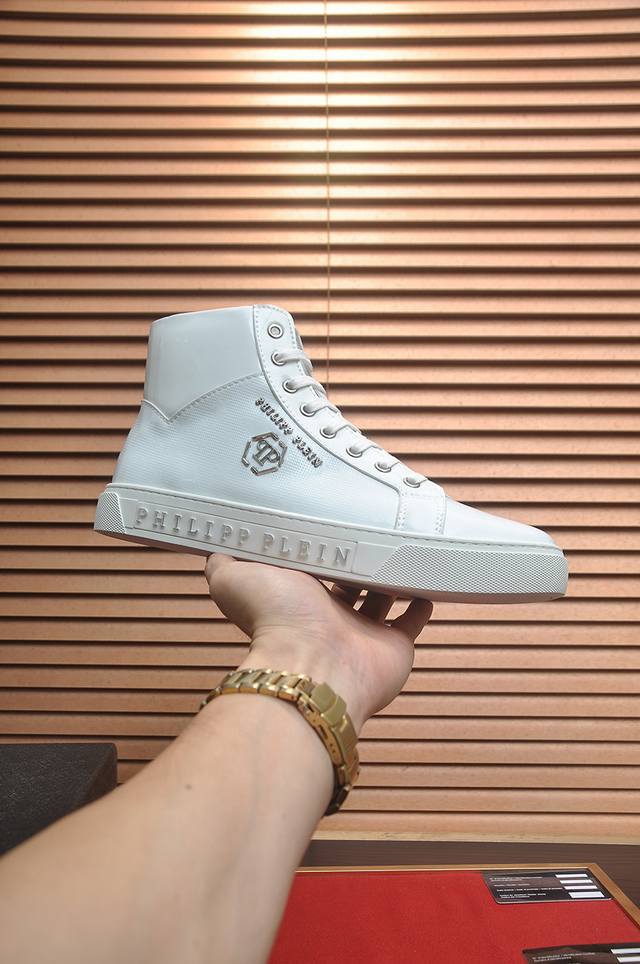 Factory Price Philipp Piein High-Top Leather Jacket with Full Sheepskin Lining