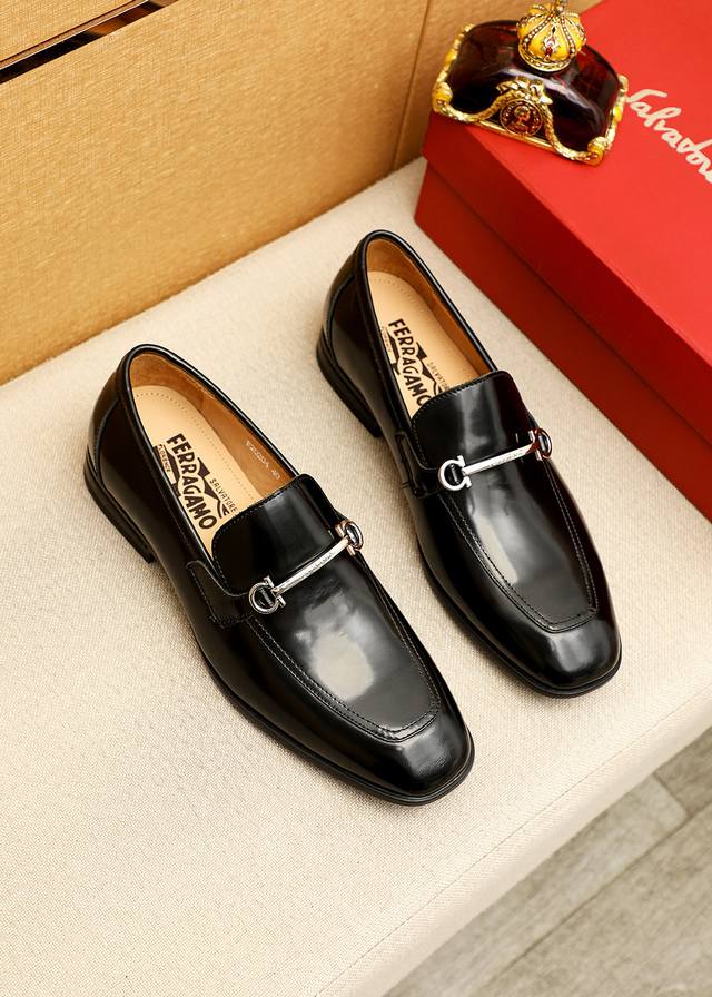 Product Trademark: Ferragamo Casual Leather Shoes True Sizes: 38-44, 45-46 (Cus