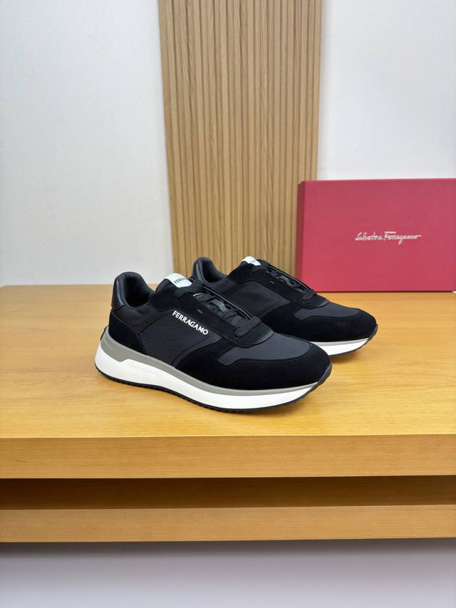 Ferragamo - High-end quality original single casual sports shoes - Upper: Nappa