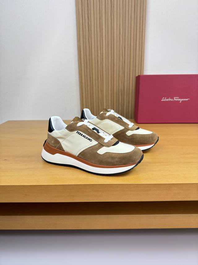 Ferragamo - High-end quality original single casual sports shoes - Upper: Nappa