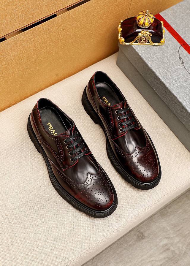 Product Trademark: Prada Business Leather Shoes True to Size: 38-44, 45 (Custom