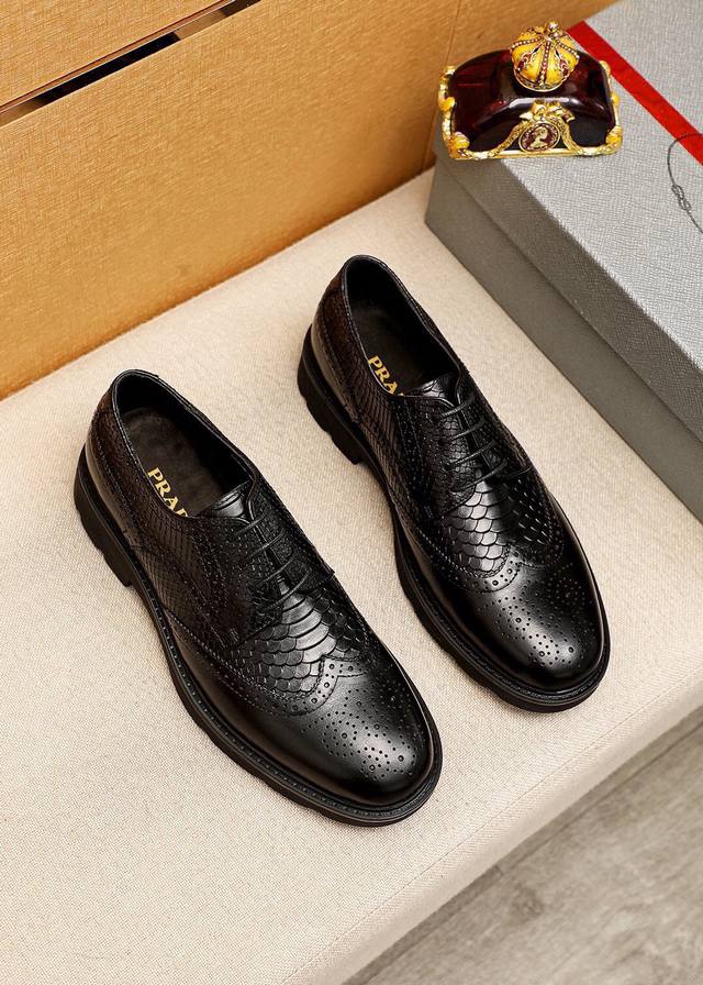 Product Trademark: Prada Business Leather Shoes True to Size: 38-44, 45 (Custom