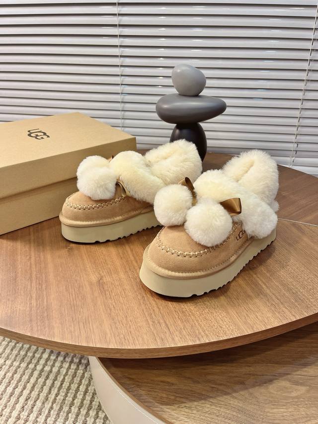 Ugg Women's Size: 35-40 Ugg Pom-Pom Snow Boots, Autumn/Winter Hot Item, Thick So