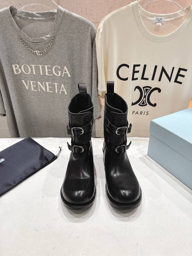 High-quality factory-made Prada F041 2025Ss latest thick-soled double buckle Ma