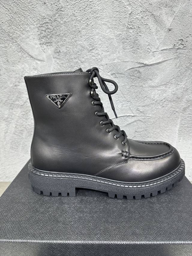 Factory Price (pp): 2025 Newest Lace-up Boots, Micro-label Cowhide Round Toe An