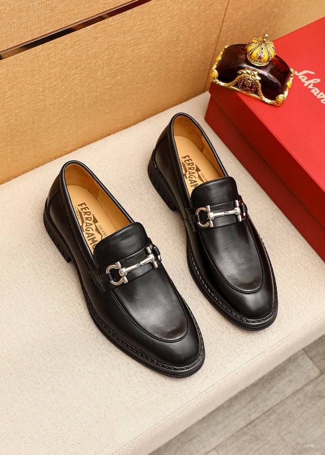 Product Trademark: Ferragamo Casual Leather Shoes True Sizes: 38-44, 45-46 (Cus