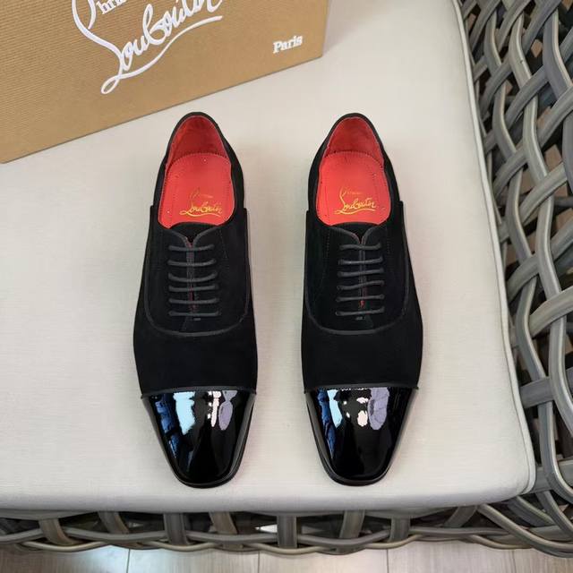 Christia*.Loubouti* High-end men's business formal leather shoes. Classic red so