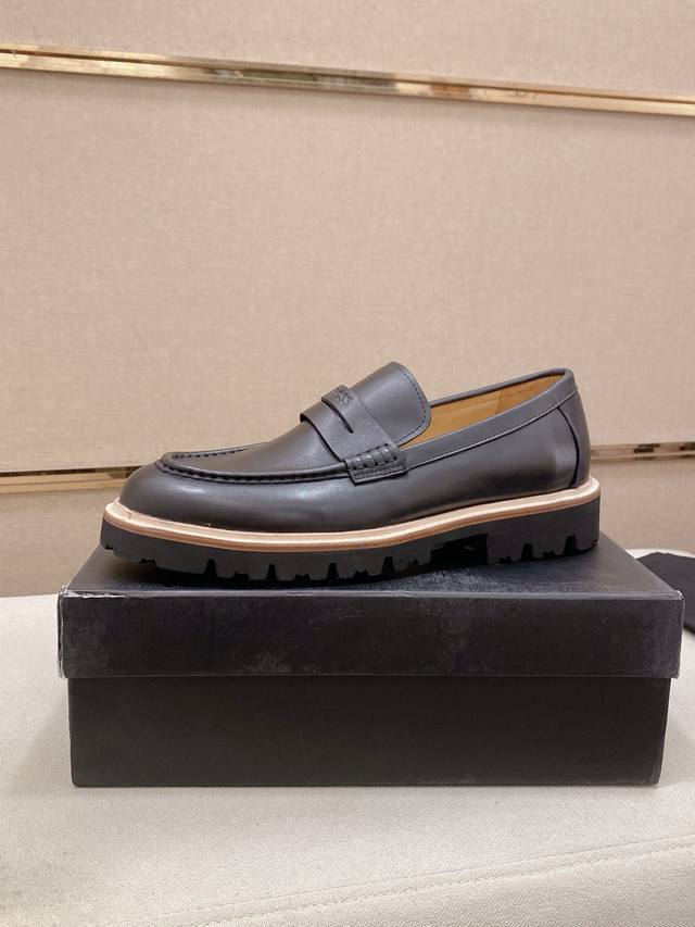 Factory direct price Boss Men's premium casual leather shoes, top quality, impo