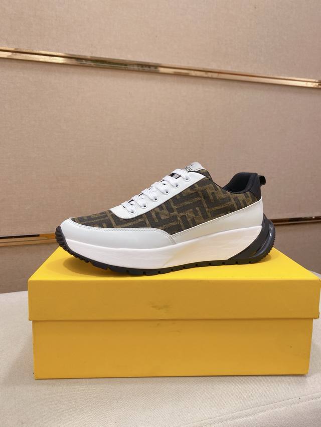 Factory direct price Fendi new high-top shoes, imported cowhide leather upper,