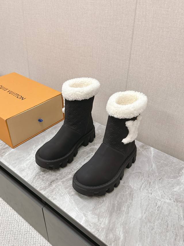 Louis Vuitton (LV) Boutique-Synchronized New Thick-Soled Dad Shoes/Wallet Boots