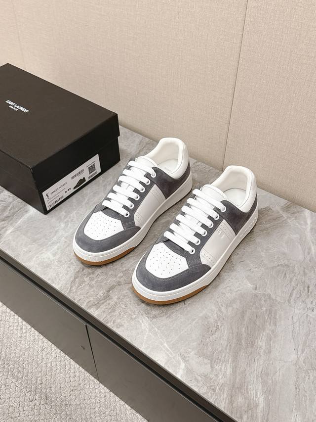 Men's Clothing 10 Saint Laurent's latest couple casual white sneakers, recommend