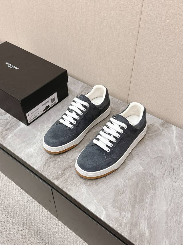 Men's Clothing 10 Saint Laurent's latest couple casual white sneakers, recommend