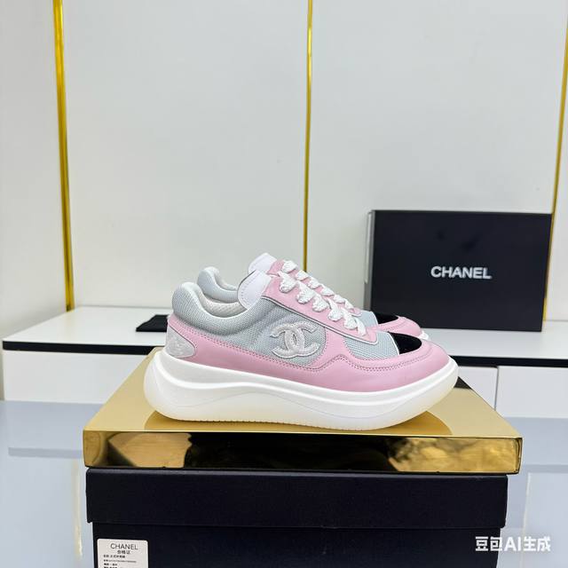 Women's Size Chanel Casual Platform Shoes 2025 Top-Tier Casual Sneakers This cl