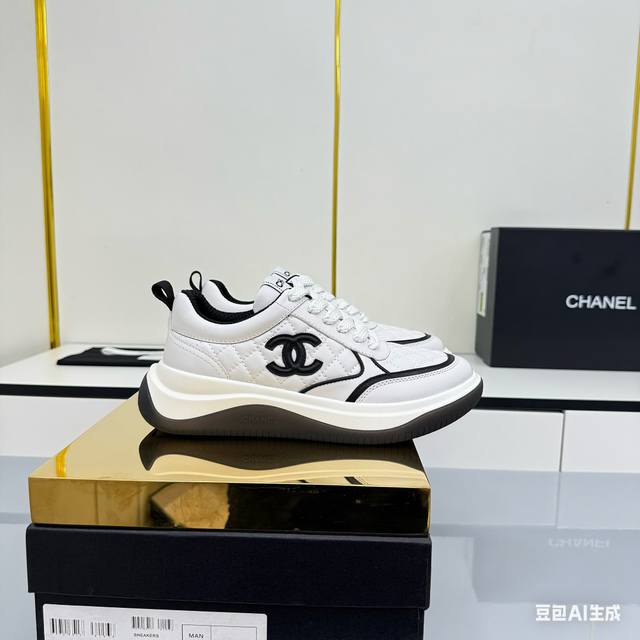 Women's Size Chanel Casual Platform Shoes 2025 Top-Tier Casual Sneakers This cl