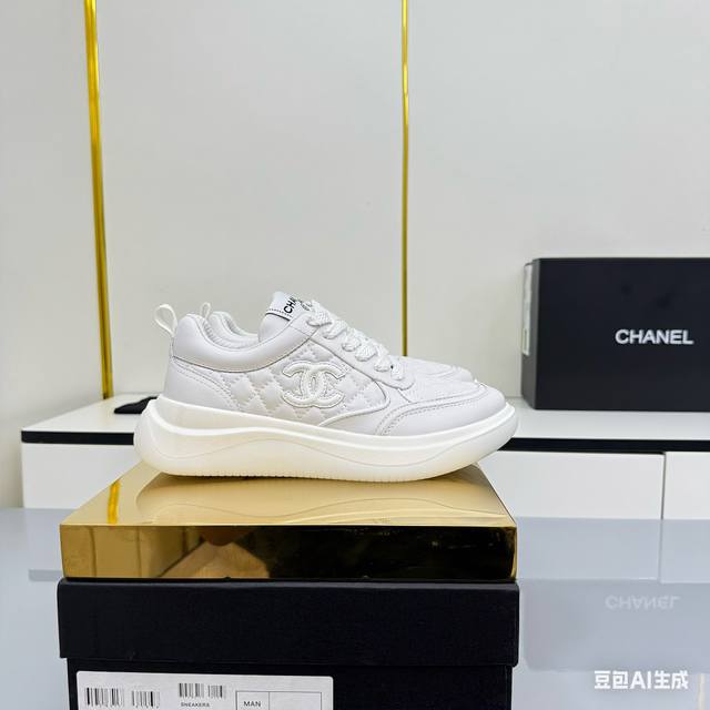 Women's Size Chanel Casual Platform Shoes 2025 Top-Tier Casual Sneakers This cl