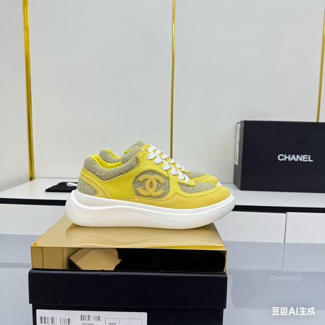 Women's Size Chanel Casual Platform Shoes 2025 Top-Tier Casual Sneakers This cl
