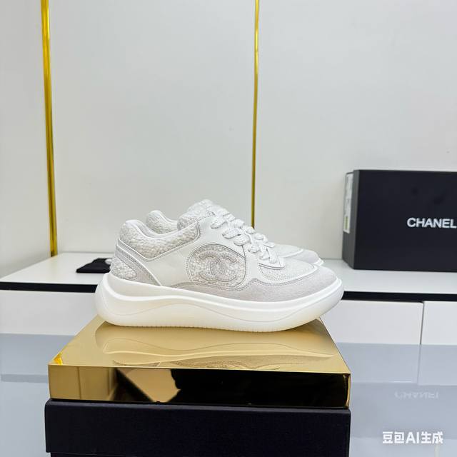 Women's Size Chanel Casual Platform Shoes 2025 Top-Tier Casual Sneakers This cl