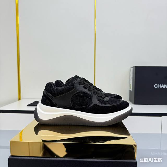 Women's Size Chanel Casual Platform Shoes 2025 Top-Tier Casual Sneakers This cl