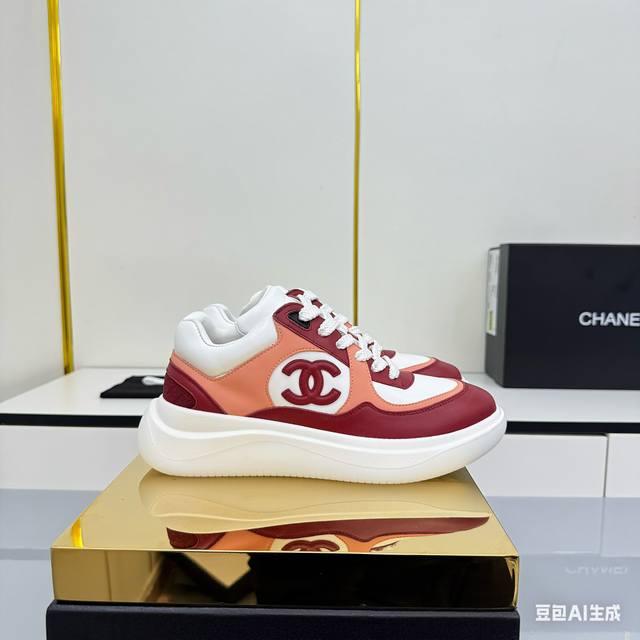 Women's Size Chanel Casual Platform Shoes 2025 Top-Tier Casual Sneakers This cl