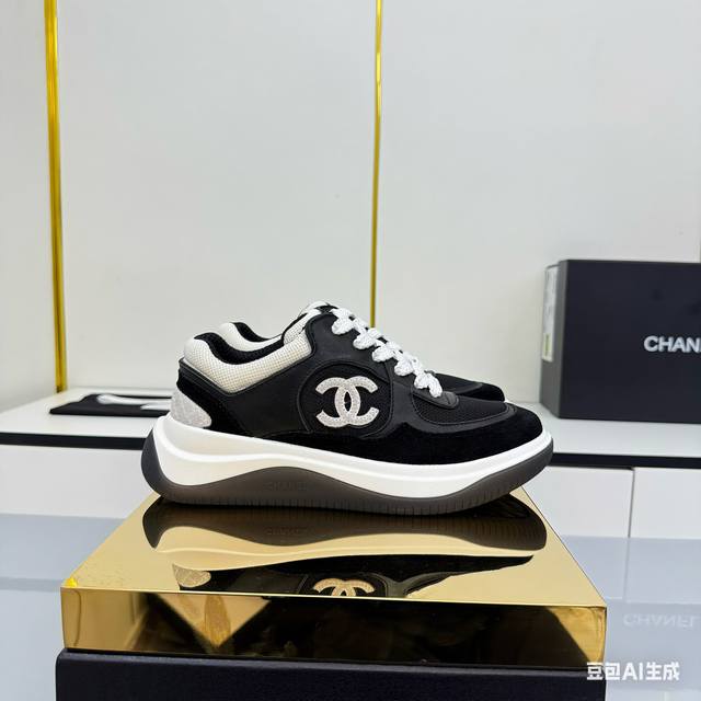 Women's Size Chanel Casual Platform Shoes 2025 Top-Tier Casual Sneakers This cl