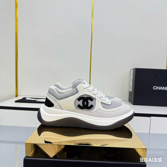 Women's Size Chanel Casual Platform Shoes 2025 Top-Tier Casual Sneakers This cl