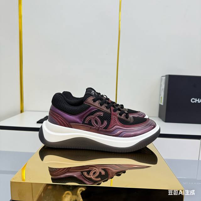 Women's Size Chanel Casual Platform Shoes 2025 Top-Tier Casual Sneakers This cl