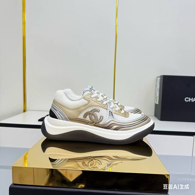 Women's Size Chanel Casual Platform Shoes 2025 Top-Tier Casual Sneakers This cla