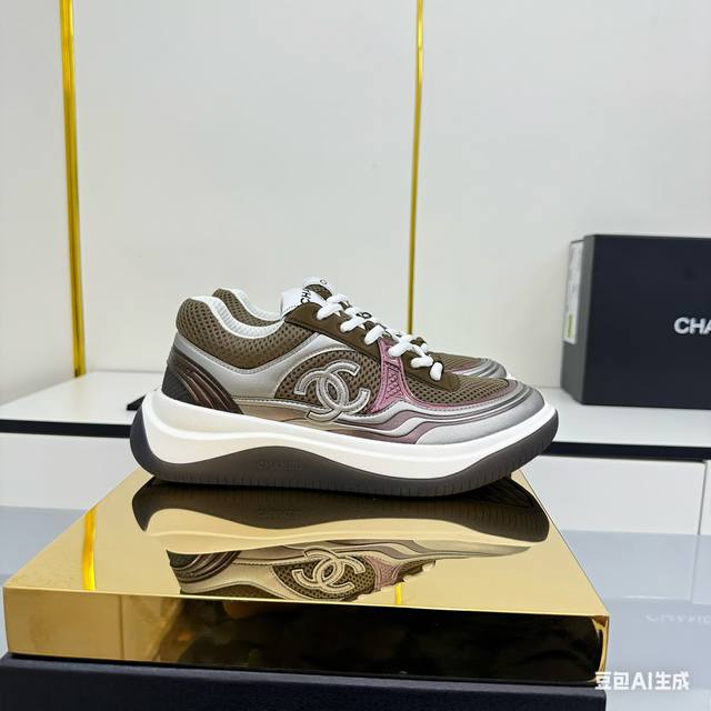 Women's Size Chanel Casual Platform Shoes 2025 Top-Tier Casual Sneakers This cl