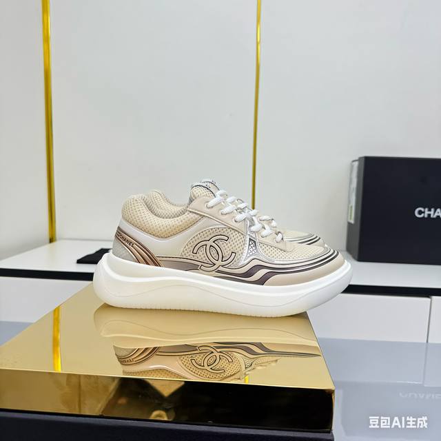 Women's Size Chanel Casual Platform Shoes 2025 Top-Tier Casual Sneakers This cla