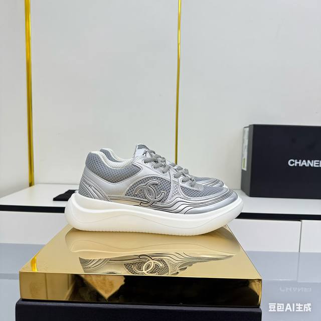 Women's Size Chanel Casual Platform Shoes 2025 Top-Tier Casual Sneakers This cla