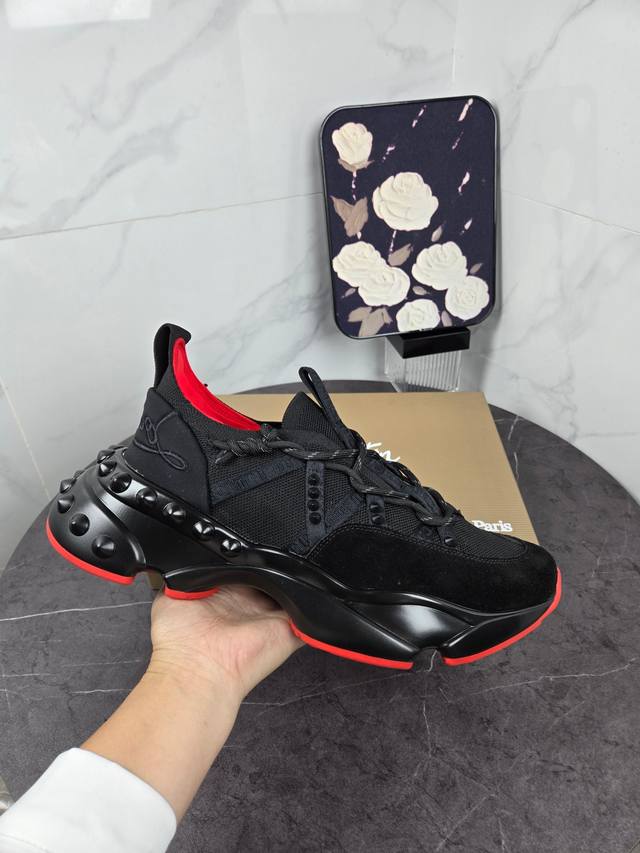 Trendy brand Chri*Stian Loubou*Tin original goods New Cl red sole shoes latest