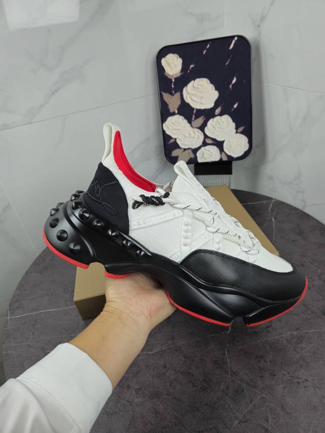 Trendy brand Chri*Stian Loubou*Tin original goods New Cl red sole shoes latest