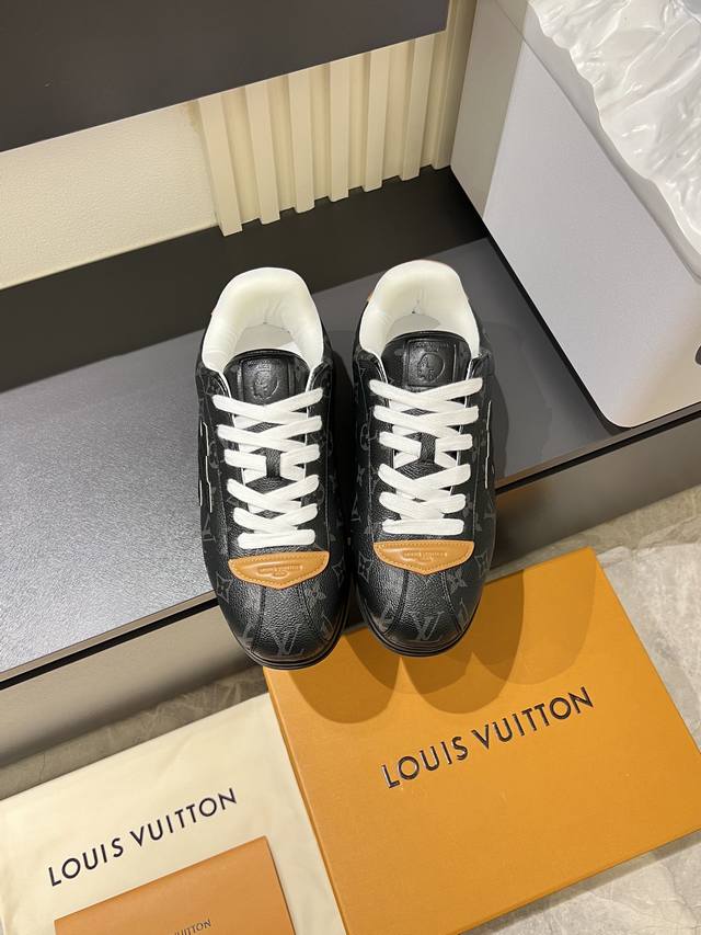Louis Vuitton High-Quality Original Casual Sports Shoes. Upper: Nappa calfskin,