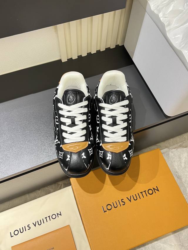 Louis Vuitton High-Quality Original Casual Sports Shoes. Upper: Nappa calfskin,