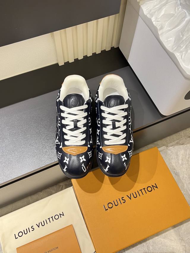 Louis Vuitton High-Quality Original Casual Sports Shoes. Upper: Nappa calfskin,