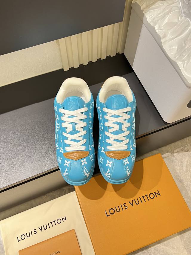 Louis Vuitton High-Quality Original Casual Sports Shoes. Upper: Nappa calfskin,