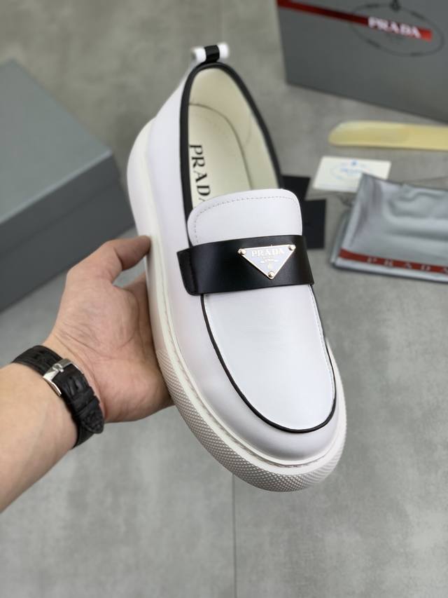 Factory direct price, high-quality Prada classic men's shoes, latest official r