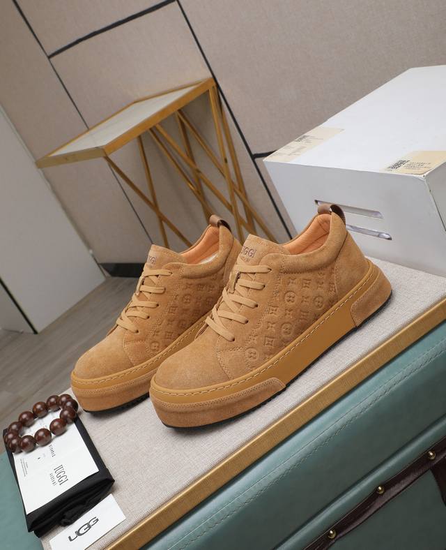 Factory Price p Iuggi New Retro Monogram Men's Shoes Casual and Versatile, High