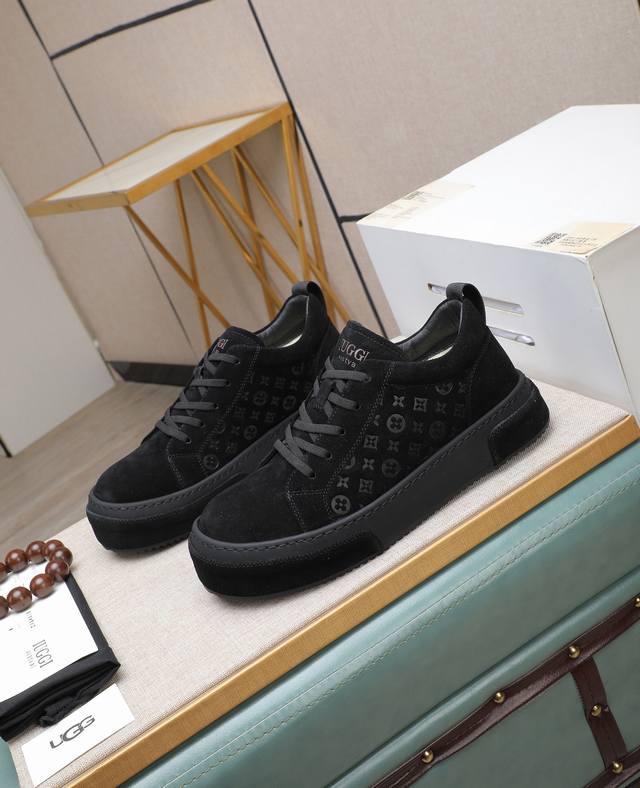 Factory Price p Iuggi New Retro Monogram Men's Shoes Casual and Versatile, High