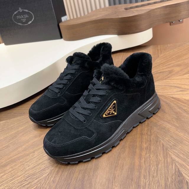 Code: Ys003545 Prada Prax Leather Casual Wool Shoes - Shipped! Top-quality Dong
