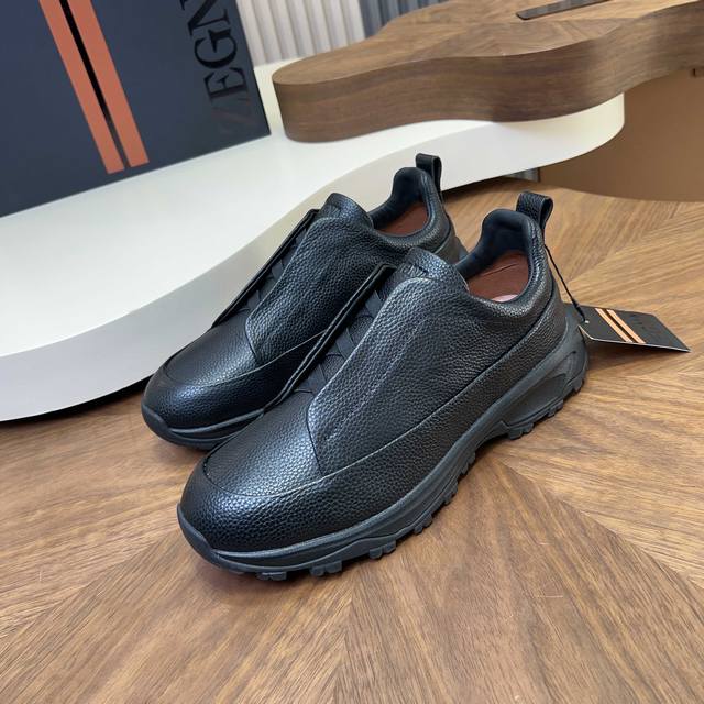 New Zegna Men's Triple Stitchmonte Luxury Casual Shoes in Suede - Latest Runway