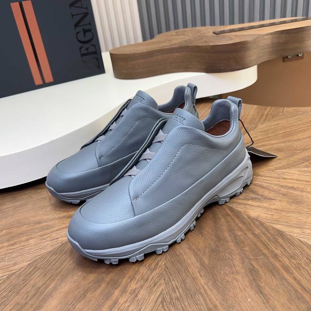 New Zegna Men's Triple Stitchmonte Luxury Casual Shoes in Suede - Latest Runway