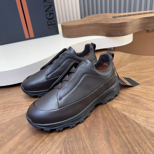 New Zegna Men's Triple Stitchmonte Luxury Casual Shoes in Suede - Latest Runway