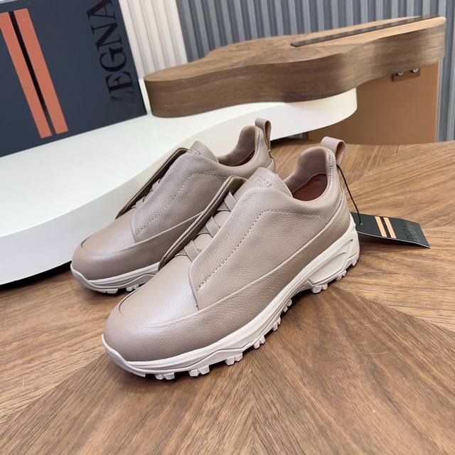 New Zegna Men's Triple Stitchmonte Luxury Casual Shoes in Suede - Latest Runway