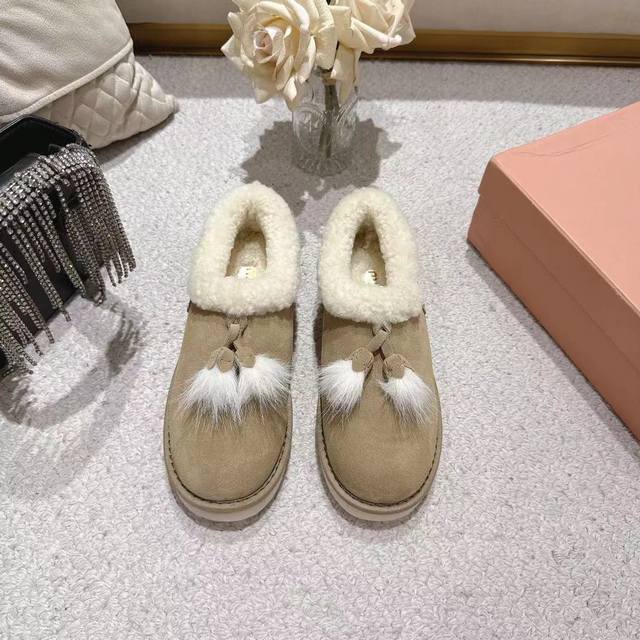 Miu Miu Women's Korean-Style Super Popular Little Potato Snow Boots Upgraded Ver