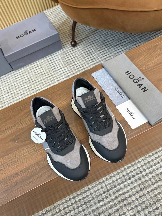 Real Price Hogan 2025 New H-Stripes Series Couple Chunky Platform Dad Shoes, Fly