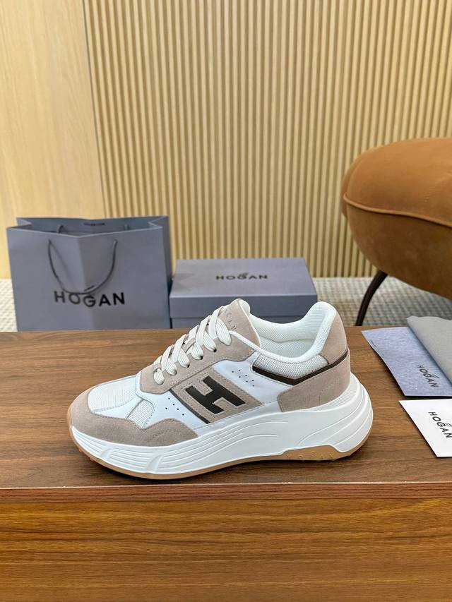 Real Price Hogan 2025 New Couple Style H-Stripes Series Couple Thick-Soled Dad S