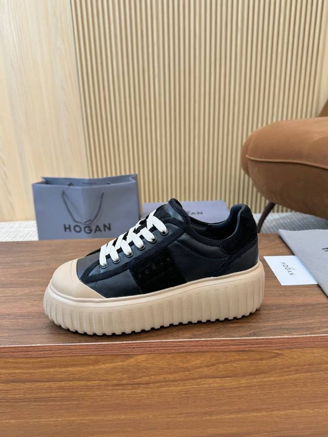 Hogan's newest style at an amazing price! Unisex, stylish round toe, genuine lea